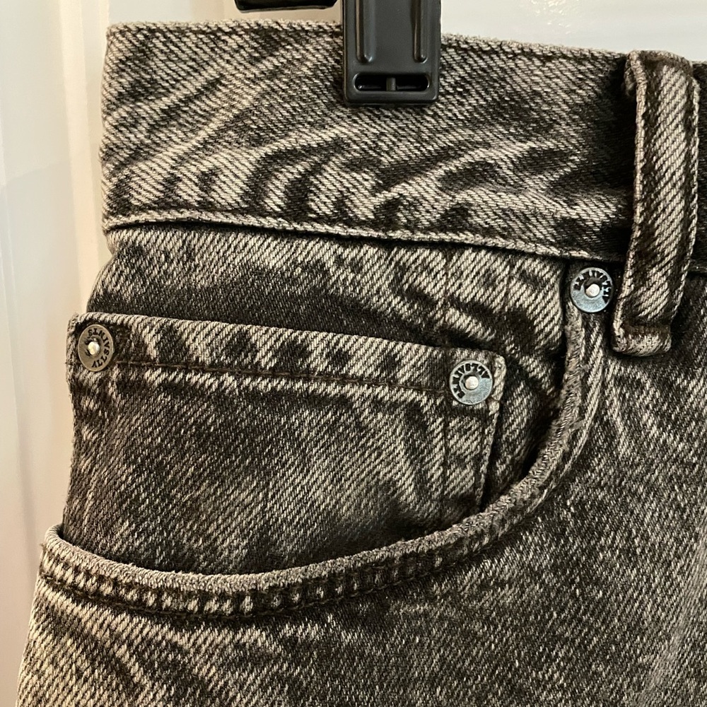 Allsaints Gray/Black Betty Denim Mini Skirt (Size 8) - Picture 3 of 11